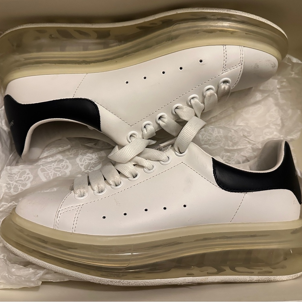 Alexander McQueen Men’s Oversized Transparent Sole Sneakers